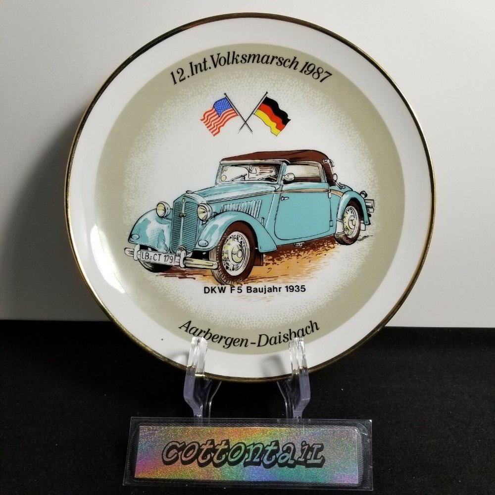 DKW F5 Baujahr 12.Int.Volksmarsch 1987 Collector Plate - PRE-OWNED Vintage